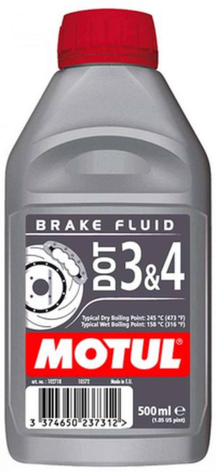 Гальмівна рідина для мотоциклів MOTUL DOT 3&4 0.5 літри